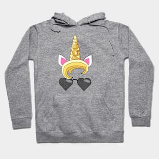 Happy unicorn face. Hand drawn style. Birthday decoration theme illustration Hoodie